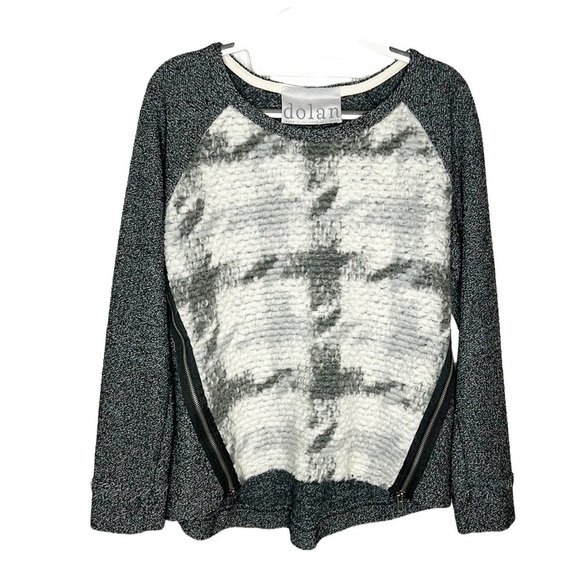 Anthropologie Dolan Mohair Wool Blend Zipper Accent Long Sleeve Shirt Size Small - Picture 1 of 6